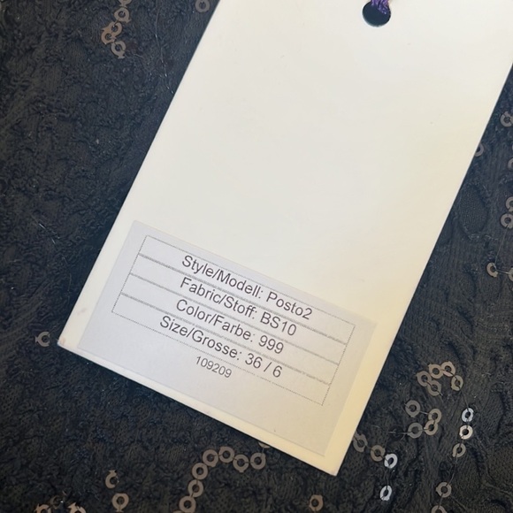 Stunning Talbot Runhof designer gown dress size 6 women’s black sequin NWT - Picture 5 of 5